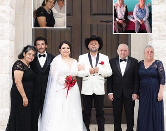 Fusión de fotos o agregar personas a una foto, Agregar a un ser querido fallecido en la imagen,Retrato de un ser querido, Collage de fotos