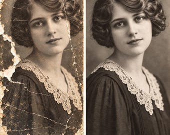 Old Photo Restoration Service, Clear Picture Repair, Natural Quality Enhance (Digital Download)