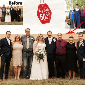 photo merge or add people to photo, Add Deceased Loved One To Picture, Love one portrait , deceased love in photo , family photo collage