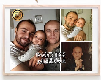 Photo merge or add people to photo, Custom Portrait ,birthday gift, Add Deceased Loved One To Picture,combine photo,family portrait