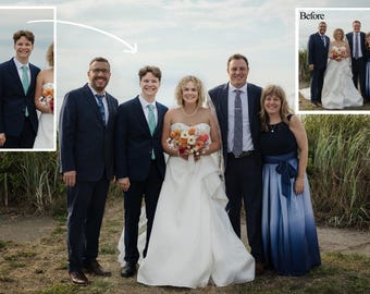 Wedding Photo with Deceased Loved One, Add Person to Photo, Memorial Portrait, Realistic Photo Merge, Loss Tribute Gift