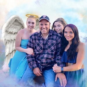 Add Deceased Loved One To Picture, Add Person To Photo, Combine Photos, Custom memorial gift, Gift for Dad Mom, Merge Pictures