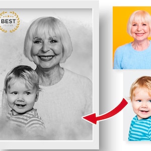 Add Deceased Loved One to Photo - Add Person to Photo - Family Portrait From Different Photos - Combine Photos, Gift for Dad Mom Add Someone