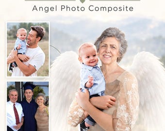 Add Deceased Loved One to Photo – Add Angel or Person,Memorial Picture, Add Angel or Person, Personalized Mother’s Day Gift, Christmas Gift