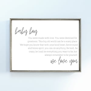 Baby Boy We Love You Poem Print, Baby Boy Poem, Nursery Wall Art, Boy Quote Print, Printable Wall Art, Gift for Baby Boy, Digital Download