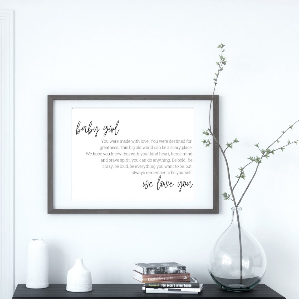 Baby Girl We Love You Poem Print, Baby Girl Poem, Nursery Wall Art ...