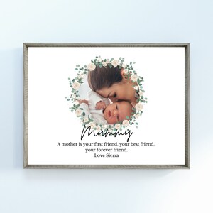 Photo Mothers Day Gift, Personalised Photo Print, Gift for mum, Mummy Quote, Gift for new mum, Mothers day quote print, Digital Download