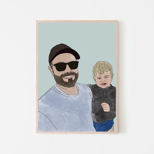 Custom Digital Portrait Two People | Custom Portrait | Portrait from Photo | Personalised Portrait | Couple Portrait |  | Digital Download