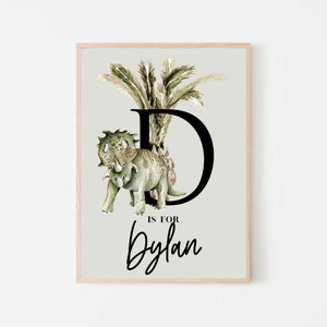 Personalized Dinosaur Print, Dinosaur Name Print, Kids Dinosaur Print, Gift for Dinosaur Lover, Dinosaur Print, Name Print, Digital Download