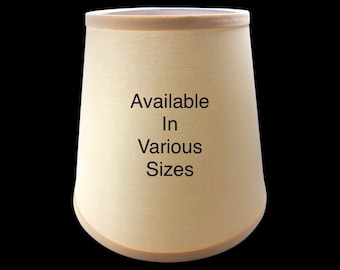 Coral Beige Linen Lamp Shade, Hardback, Various Sizes