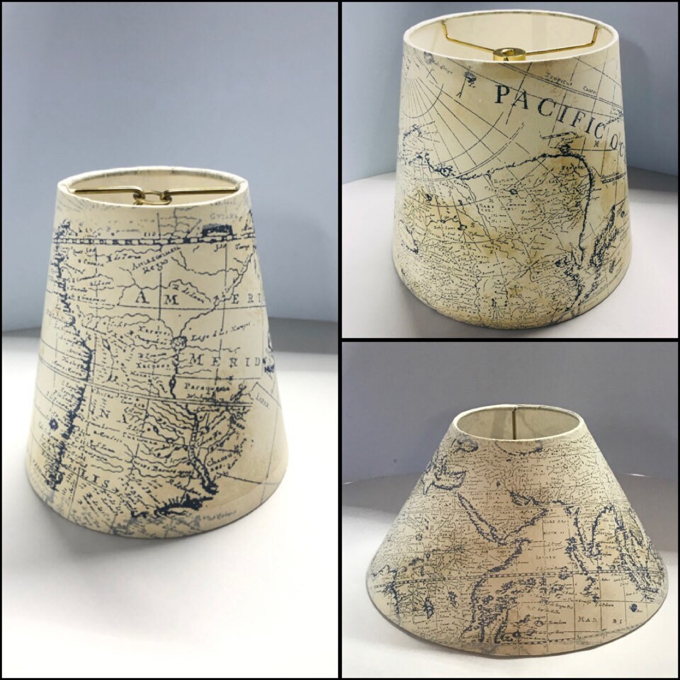 Old World Map Nautical Parchment Paper Hardback Lamp Shades In Etsy