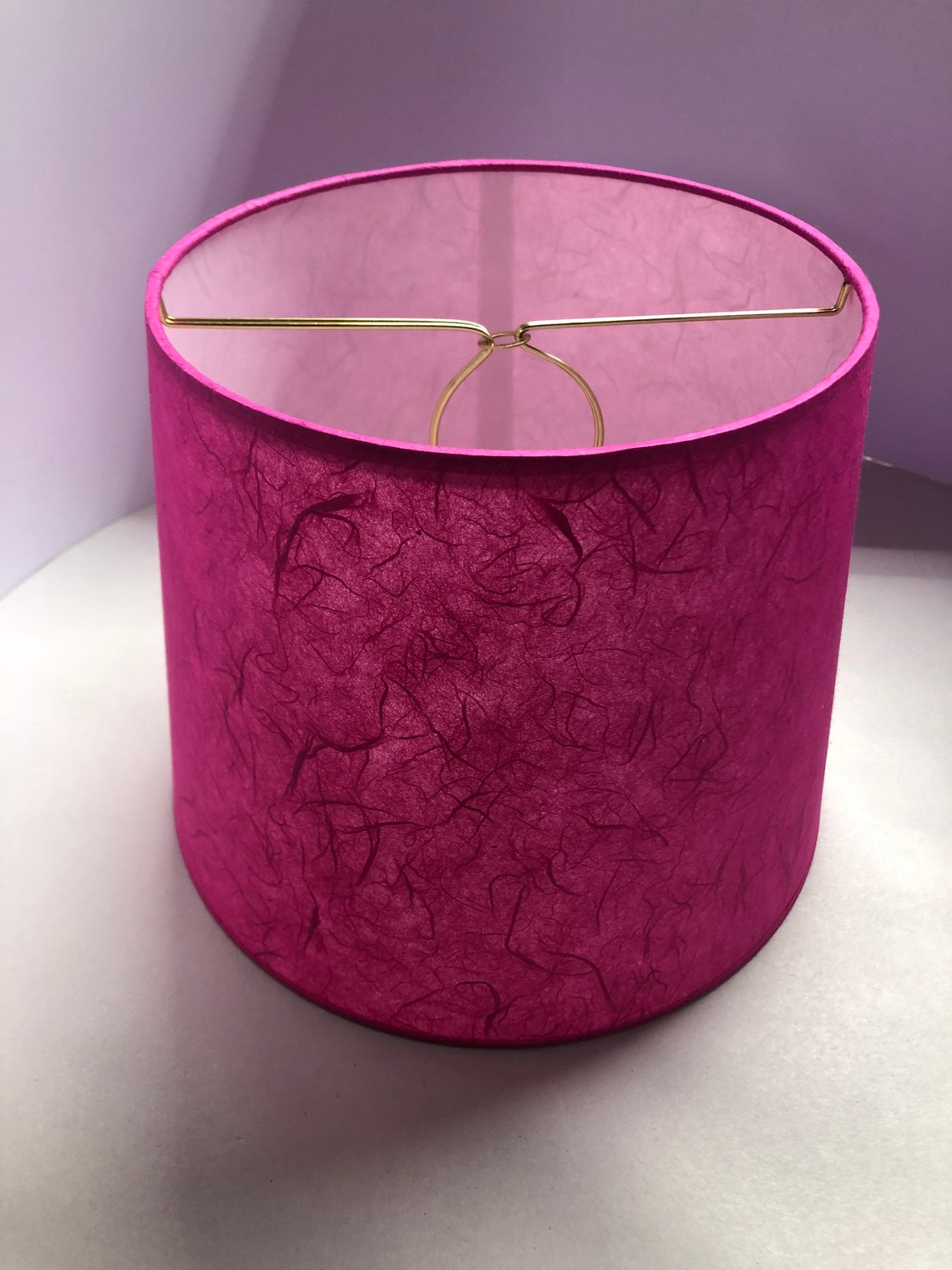 Rose color Mulberry parchment paper hardback lamp shades in Etsy