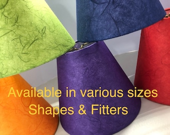 BULB CLIP TOP Mulberry parchment paper hardback lamp shades in various sizes and colors. For Spider top see other listing.