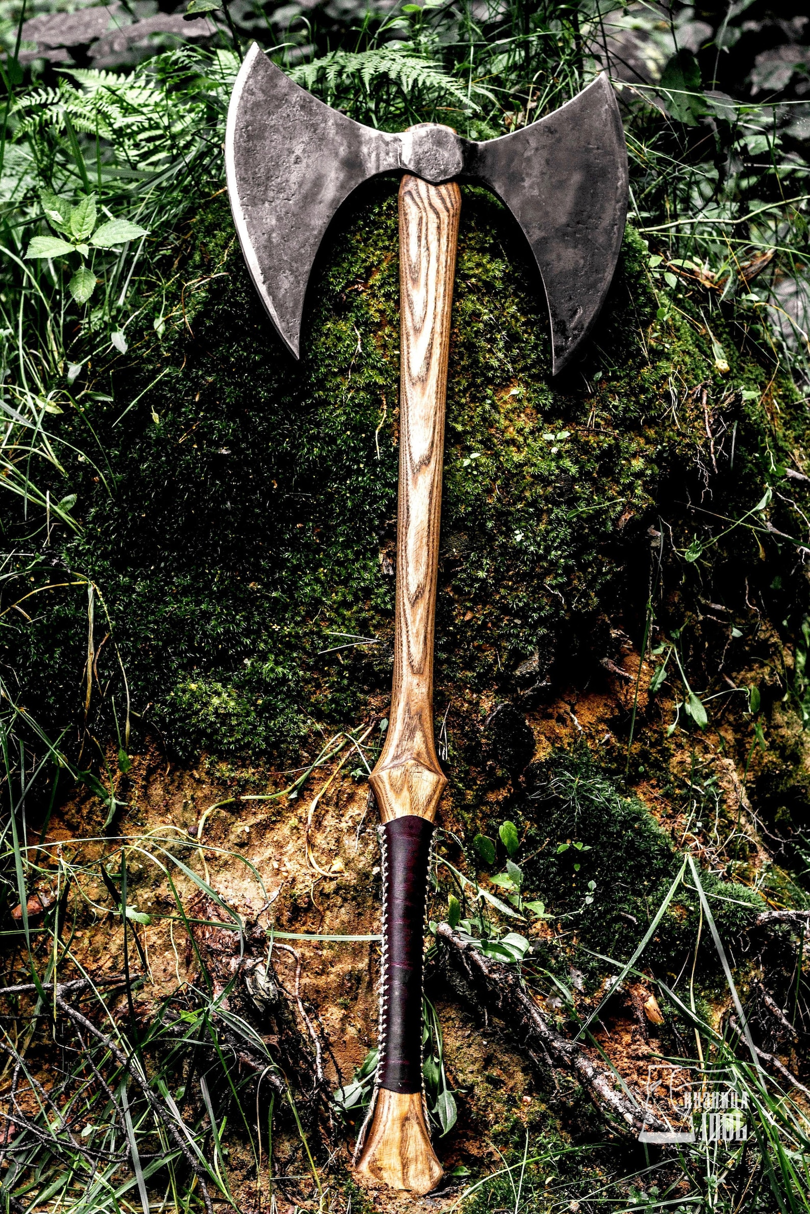 Large Double Headed Axe Double Sided Viking Axe Etsy Large Double Headed Axe Double Sided Viking Axe Etsy