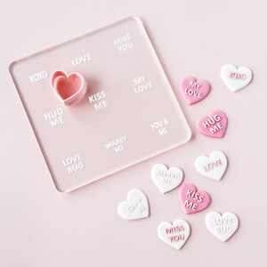 Conversation Hearts Mold, Valentines Hearts, Candy Mold, Silicone Mold,  Valentine Mold, Chocolate Mold 