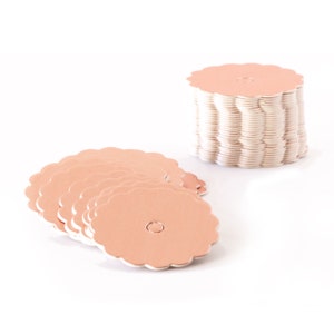 Scalloped Edge Cake Pop Boards, Rose Gold (50pcs)