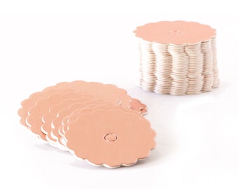 Scalloped Edge Cake Pop Boards, Rose Gold (50pcs)