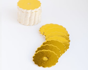 Scalloped Edge Cake Pop Boards, Gold (50pcs)