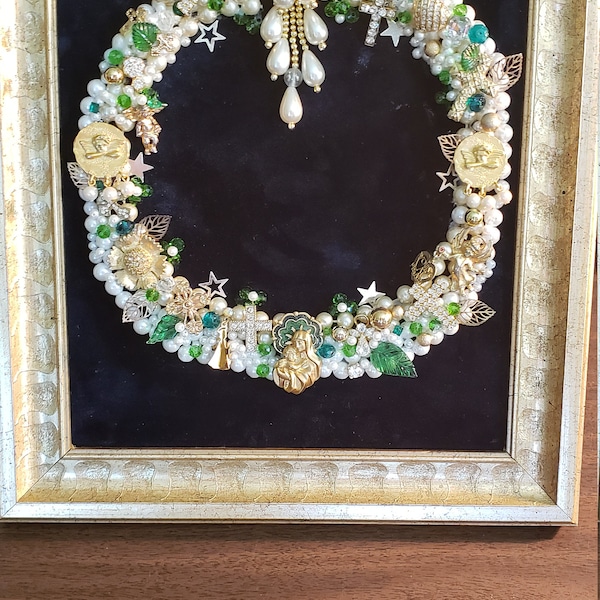 Framed Jewelry Art Etsy