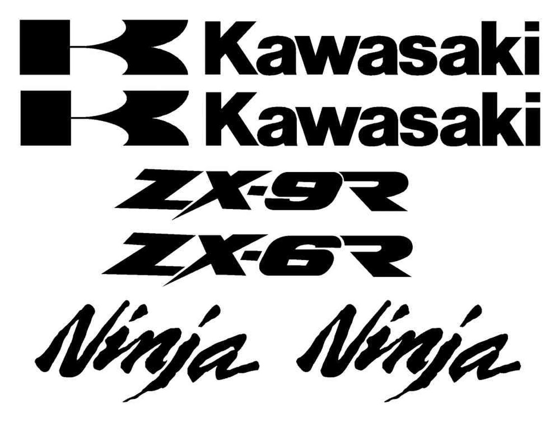 6psc Kawasaki Decal Set ZX9R Decals Motorcycle stickers Set Etsy