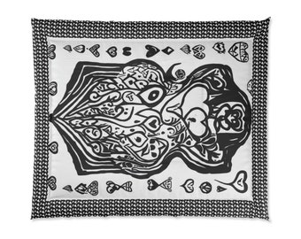 Spades Of Hearts European Goose Down Comforter