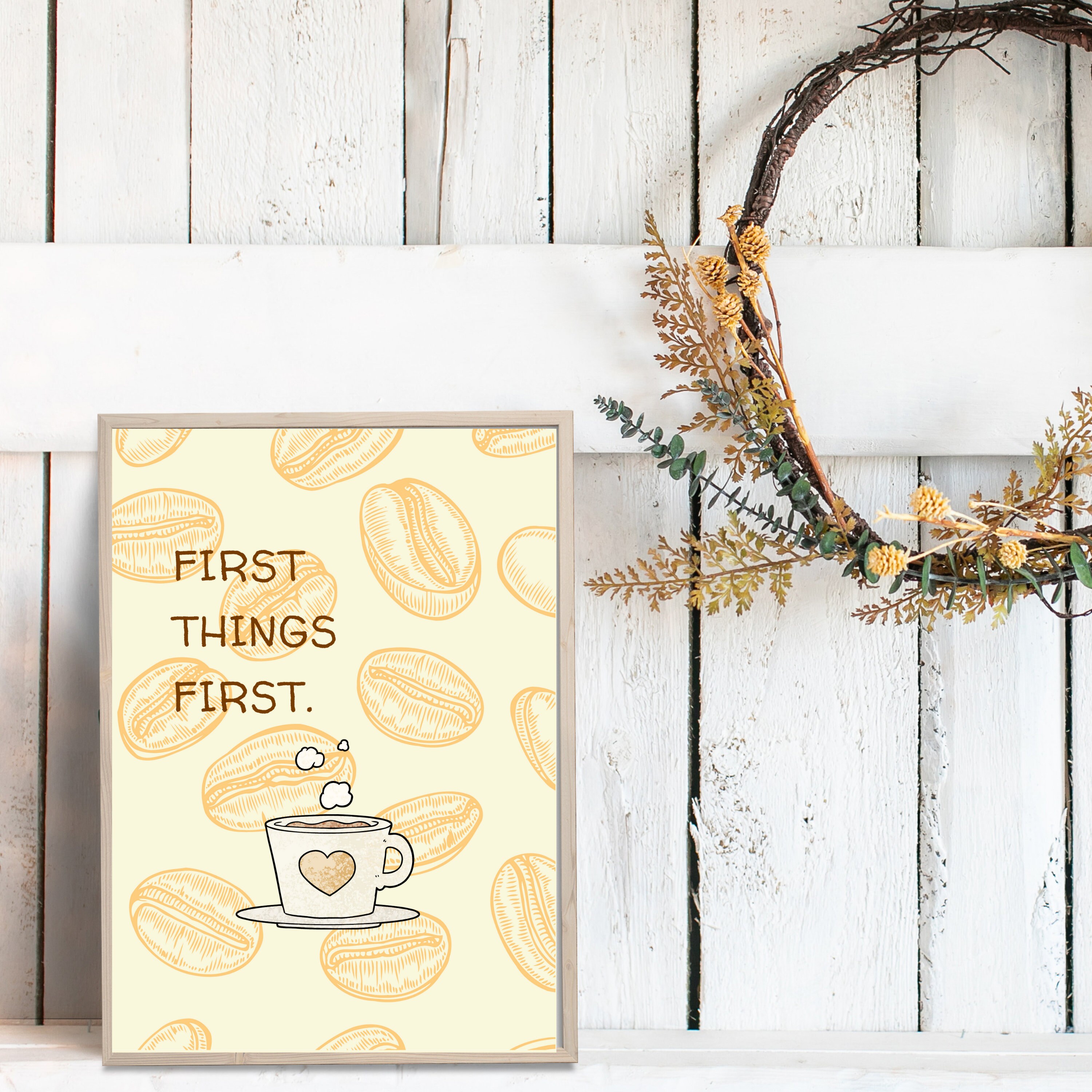 Coffee wall artcoffee wall art decorfirst things Etsy