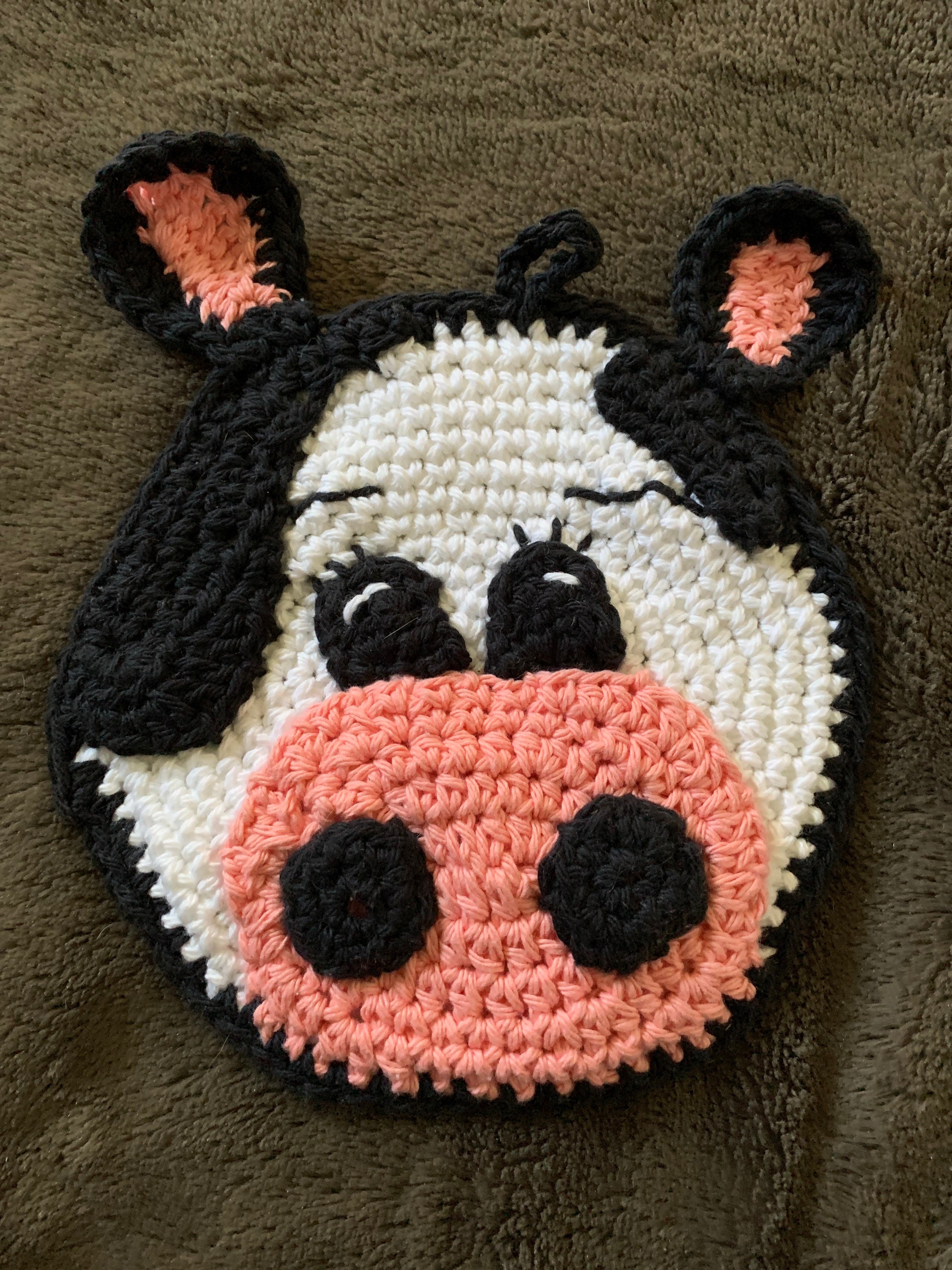 Crochet Cow Pot Holder Etsy