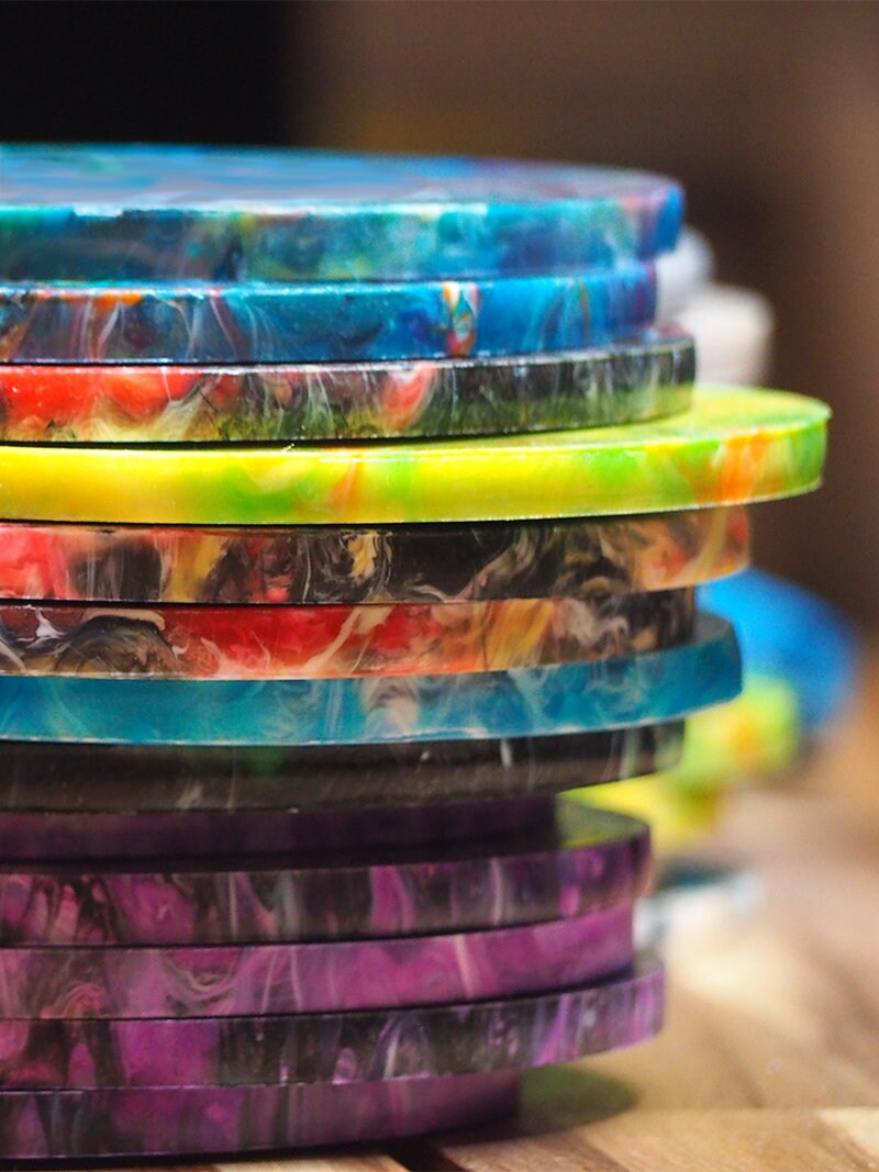 Recycled Plastic Coaster Set Handmade in the U.K. Etsy
