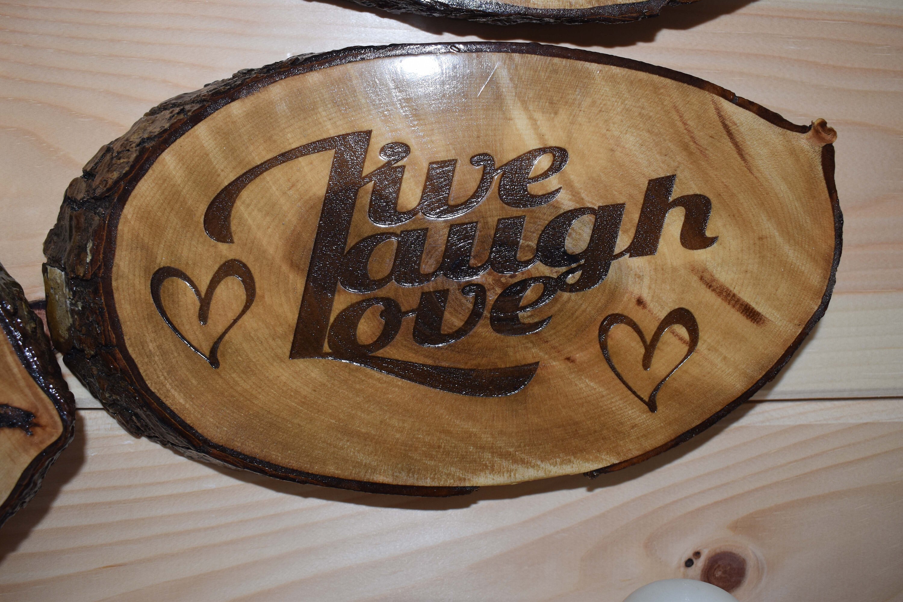CUSTOM WOOD BURNED art 1 side Wood burn message Etsy