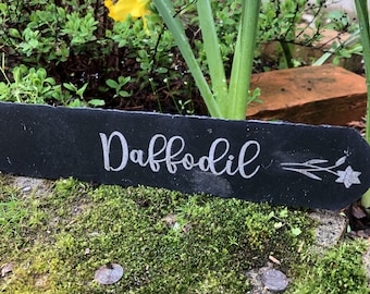 Handmade slate plant markers - personalised garden gift