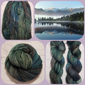 WATERS EDGE fingering hand dyed yarn for scarf hat shawl sweater, different bases available