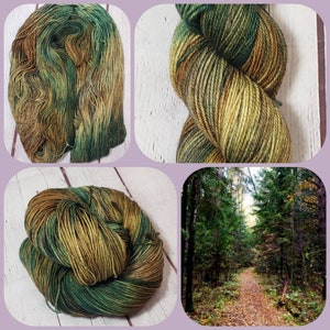 THE TRAIL hand dyed yarn for socks shawls sweaters scarves and hats, different bases available
