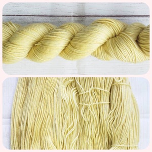 Queen Elizabeth yellow #2 fingering hand dyed yarn for shawls sweaters and socks, different bases available