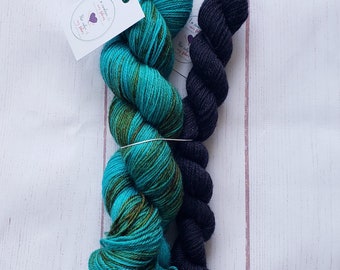 SOCK SETS fingering hand dyed  yarn for socks shawls sweaters scarves and hats, diff. bases available