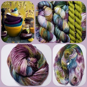 BOWLS fingering sock set  hand dyed  yarn for socks shawls sweaters scarves and hats, different bases available