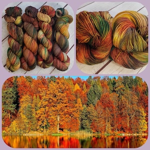 LAKESIDE fingering hand dyed yarn for socks shawls sweaters scarves and hats, different bases available