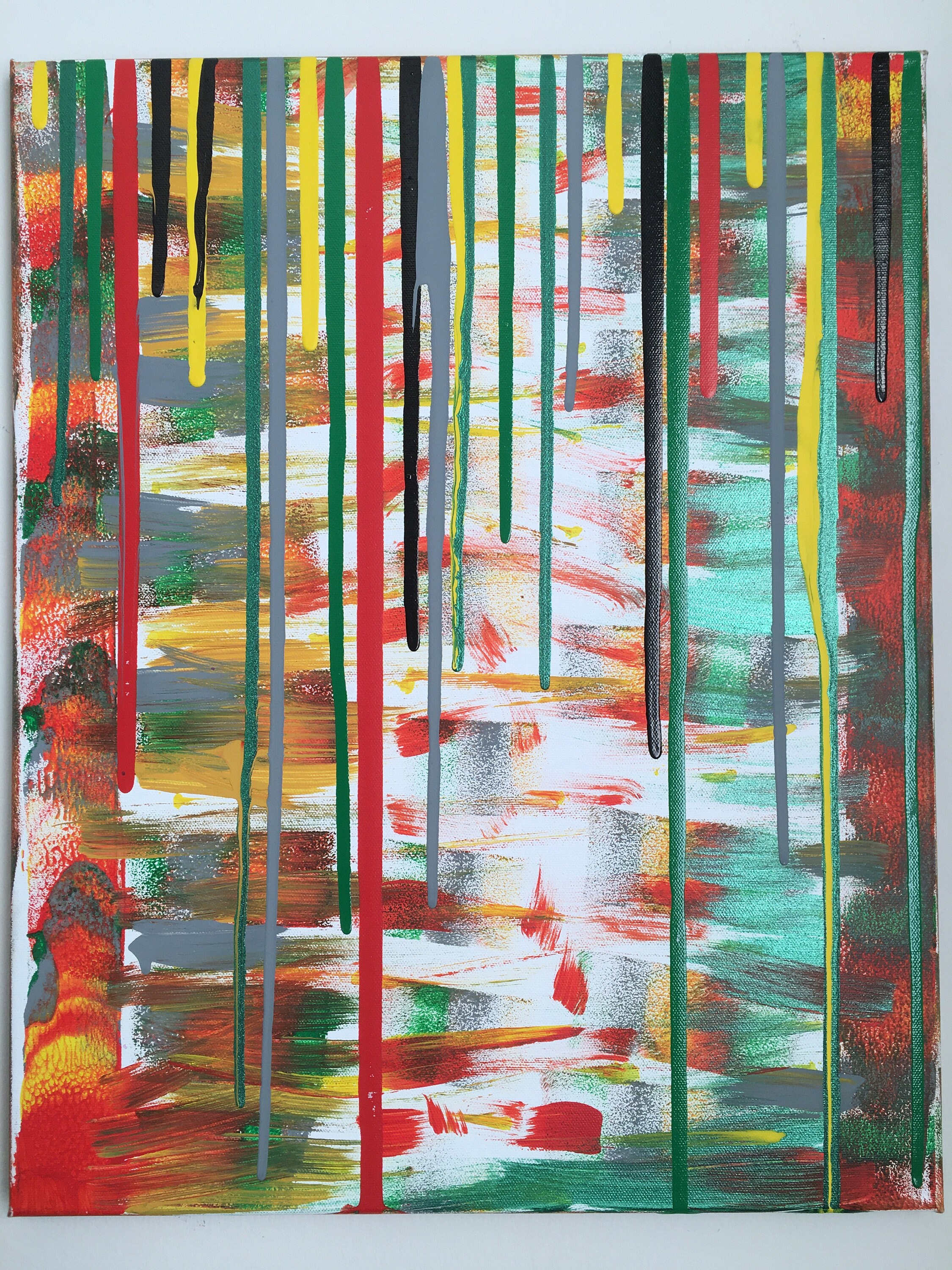 Hand Painted Abstract Drip Canvas Etsy