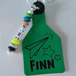Customized Cow Tag Keychain