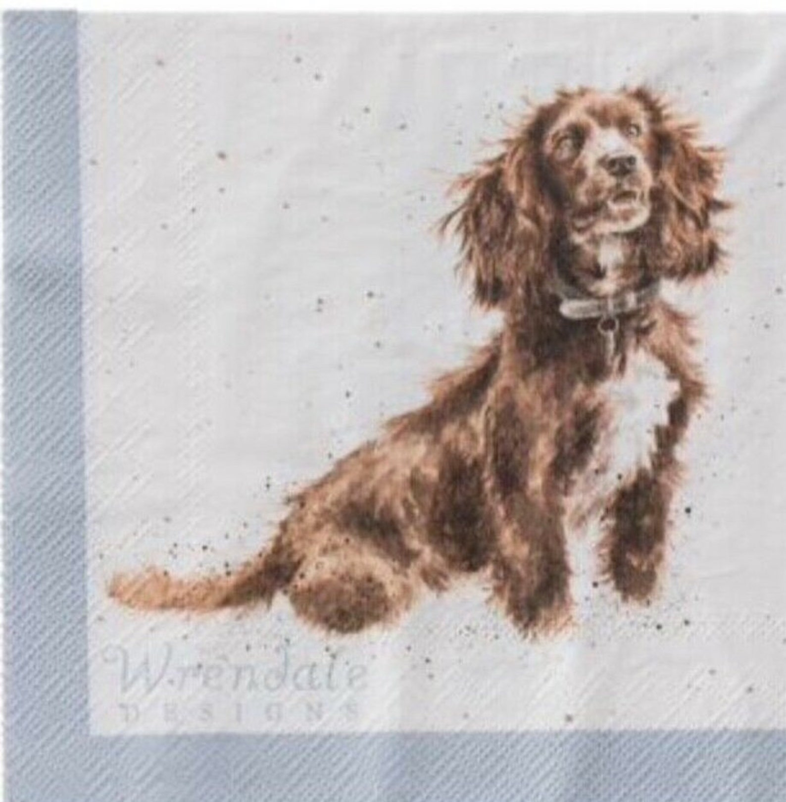 2 X Rare Wrendale Dog Napkins 25cm Etsy
