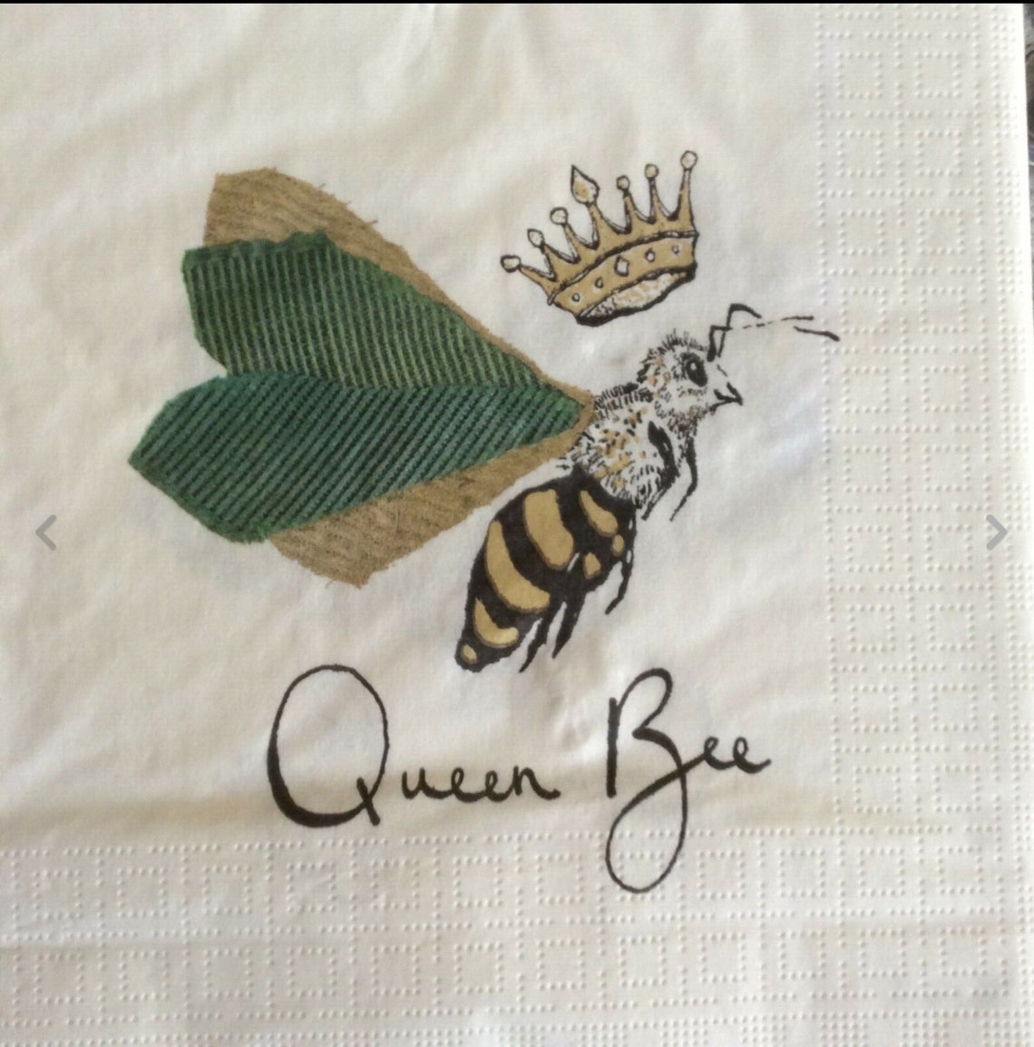 Napkins for Decoupage X 2 Queen Bee Lunch Napkins Etsy