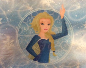 Servilletas para decoupage x 5 servilletas de almuerzo infantiles de Frozen Elsa