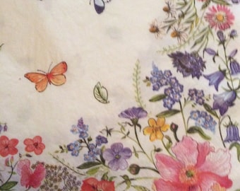 Gloria Rose Papierservietten, 20 Stück, 33x33 Cm, 3-lagig – Mit Blumen & Schmetterlingen, Umweltfreundlich