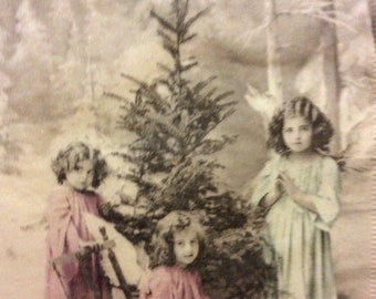 Tovaglioli per decoupage x 4 tovaglioli da pranzo vintage con angeli di Natale