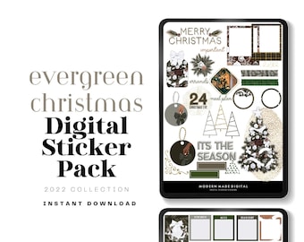 Christmas Digital planner stickers Goodnotes modern stickers for digital planning, Journaling and memory keeping