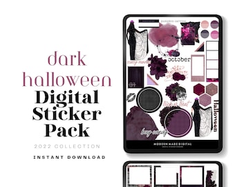 October 2022 Halloween Digital Planner Stickers: Goodnotes, iPad (Instant Download)