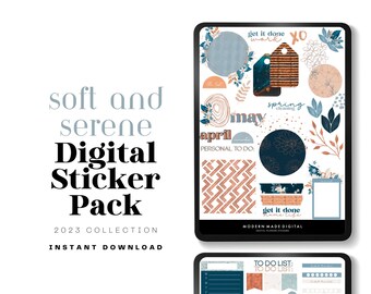 Spring Serene Digital planner stickers Goodnotes modern stickers for digital planning, Journaling and memory keeping