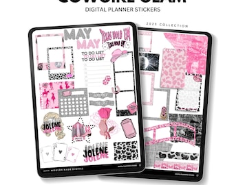 May 2025 Digital Planner stickers | Cowgirl Glam 2025 | Goodnotes Stickers | iPad planner | Instant Download | Cowboy Theme