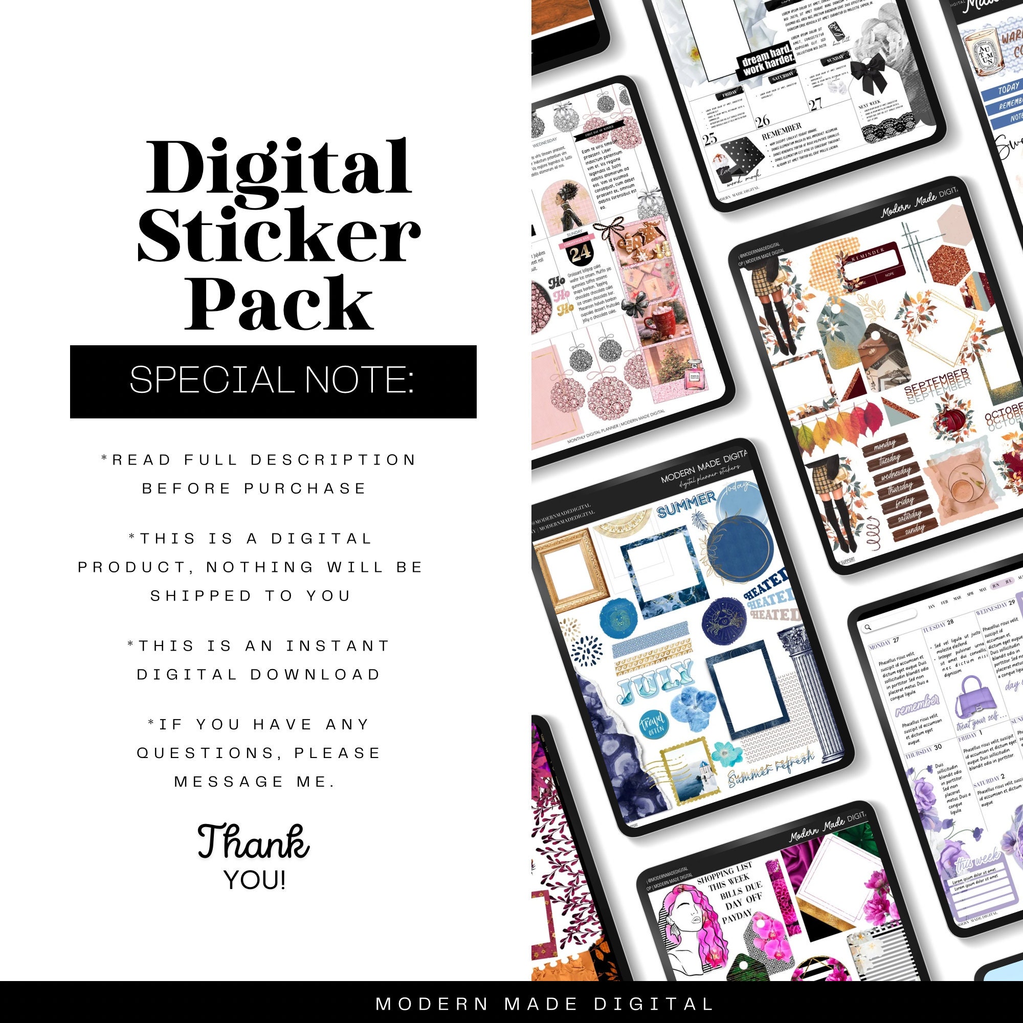 May Digital Planner Stickers | Spring 2023 | for Scrapbooking | Instant ...