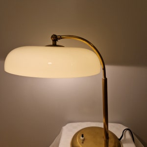 alte Schreibtischlampe Art Deco Tischlampe antike Lampe Messing um 1930 Bild 3