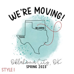Custom Moving Map Illustration | Personalized New Home/PCS Announcement | Watercolor Relocation Keepsake | Digital Download